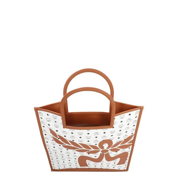 MCM Visetos Tote Bag with Laurel Motif Women WHITE Totes - Picture 5 of 5